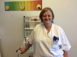 Britt Jakobsen, Danish Nurse says noise at work frustrates her.