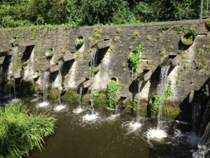 Water fall landscape art in the park “Planten un Blomen”