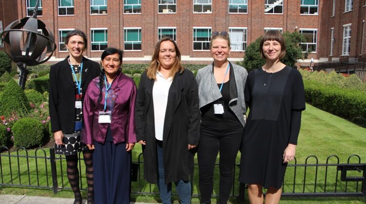 Five researchers at the Transitions17 symposium