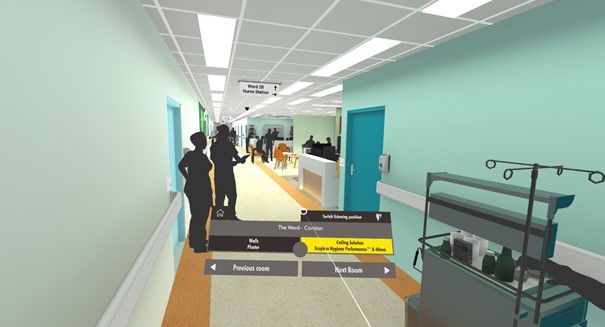 A corridor view in the the Immersive Acoustic Experience (IAE)